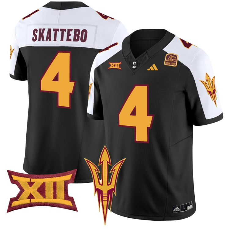 Cam Skattebo Jersey #4 Arizona State Sun Devils Vapor Limited College Football Black Alternate by My Store