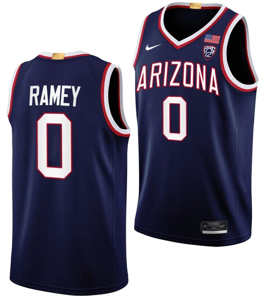 Courtney Ramey Jersey Arizona Wildcats College Basketball Maui Invitational Champs #0 by My store basketball
