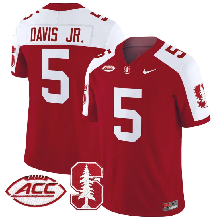 Chris Davis Jr Jersey #5 Stanford Cardinal Vapor Limited College Football Stitched Crimson Alternate by My Store