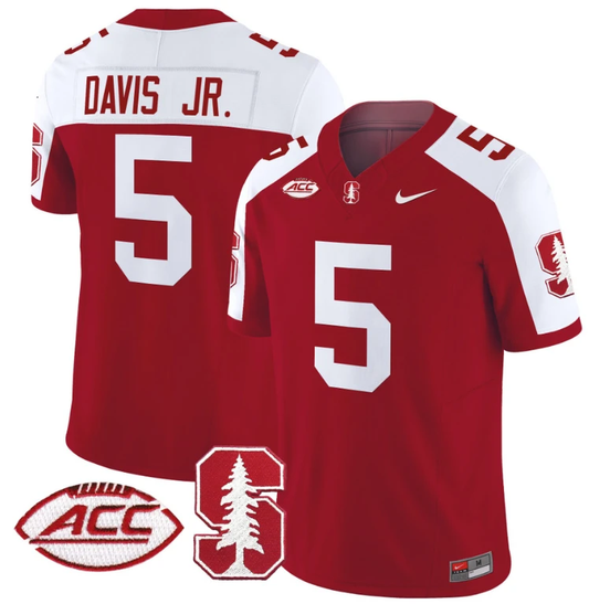 Chris Davis Jr Jersey #5 Stanford Cardinal Vapor Limited College Football Stitched Crimson Alternate by My Store
