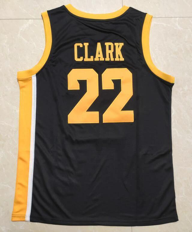 Caitlin Clark Jersey #22 Iowa Hawkeyes Basketball Stitched Black 2 by My store basketball