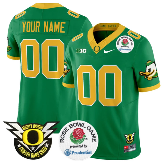 Custom Oregon Ducks Jersey 2025 Rose Bowl Vapor Football Stitched Green by My Store