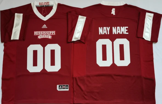 Custom Mississippi State Bulldogs Jersey Name and Number NCAA College Football Red by My Store