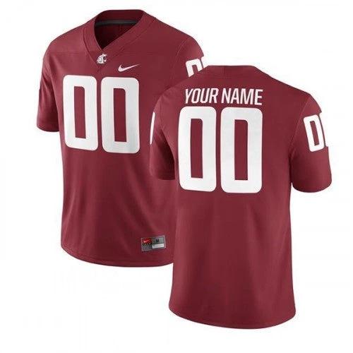 Custom Washington State Cougars Jersey Name and Number NCAA College Football Untouchable Crimson by My Store
