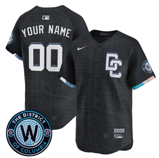 Custom Washington Nationals Jersey 2025 City Connect Vapor Premier Limited Stitched Navy by My Store