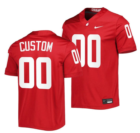Custom Washington State Cougars Jersey Name and Number NCAA College Football Untouchable Crimson by My Store