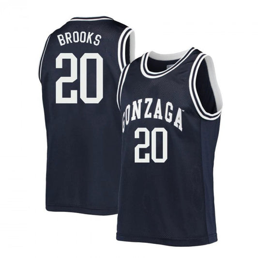 Colby Brooks Jersey Gonzaga Bulldogs College Basketball Navy #201 by My store basketball
