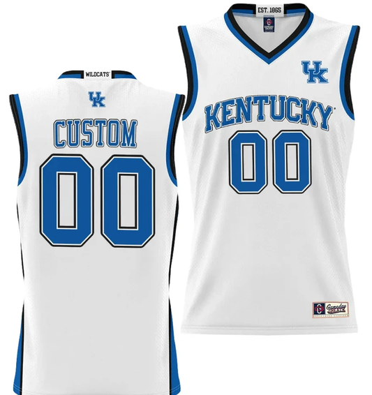 Custom Kentucky Wildcats Jersey Name and Number NIL College Basketball Lightweight White by My store basketball