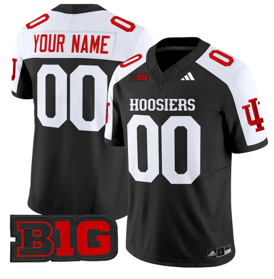 Custom Indiana Hoosiers Jersey Name and Number Vapor Limited Football Black Alternate by My Store