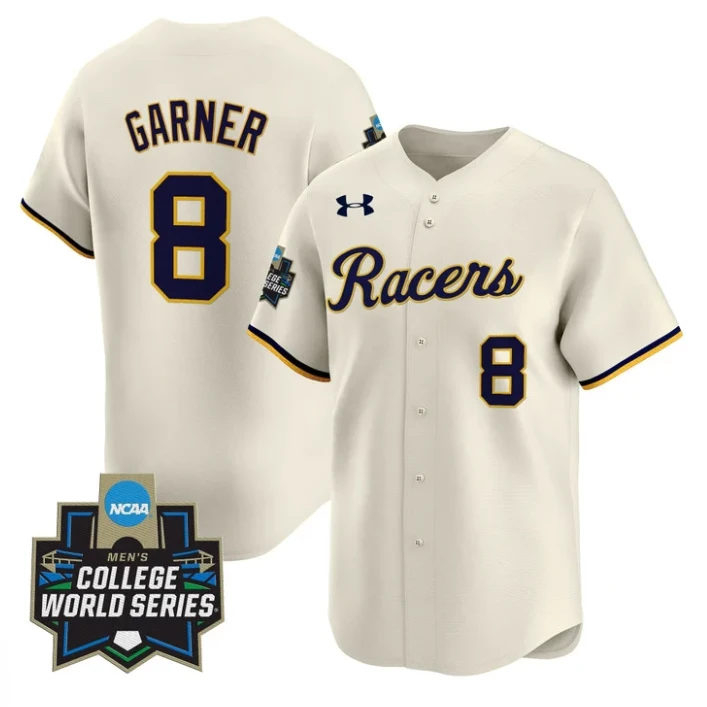 Carson Garner Jersey #8 Murray State Racers 2025 World Series Stitched Cream by My Store
