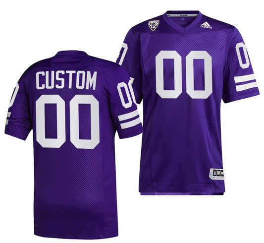 Custom Washington Huskies Jersey Name and Number NCAA College Football Throwback Purple by My Store