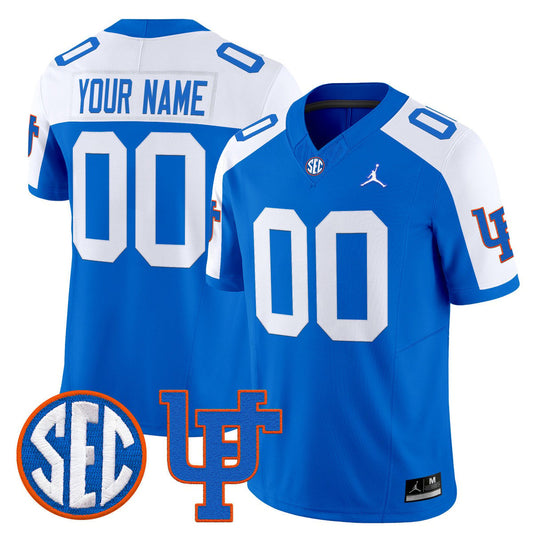 Custom Florida Gators Jersey Name, Number 1960s Throwback Vapor Limited Royal by My Store NCAA Football Jerseys