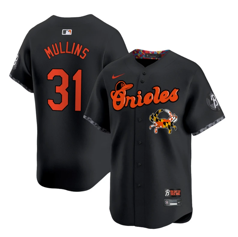 Cedric Mullins Jersey #31 Baltimore Orioles Maryland Blue Crab Vapor Stitched Black by My Store