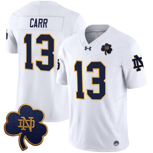 CJ Carr Jersey #13 Notre Dame 2025 Vapor Limited V3 Stitched White by My Store NCAA Football Jerseys