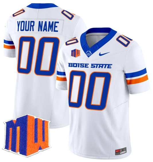Custom Boise State Broncos Jersey Name and Number Vapor Limited College Football Stitched White by My Store