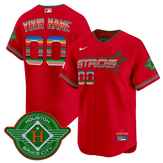 Custom Astros Jersey 2025 City Connect Mexico Vapor Premier Limited All Stitched Red by My Store