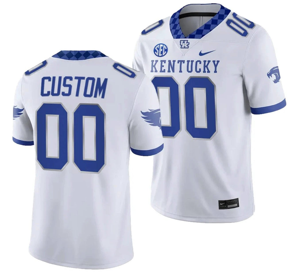 Custom Kentucky Wildcats Jersey Name and Number White College Football 2023 by My Store