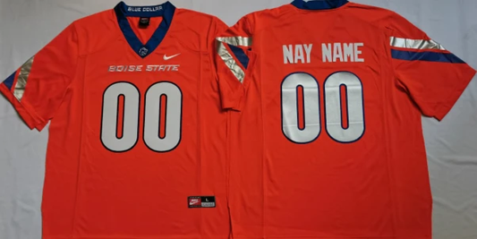 Custom Boise State Broncos Jersey Name and Number NCAA College Football Orange by My Store