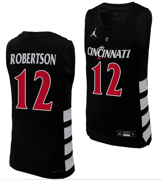Cincinnati Bearcats Oscar Robertson Jersey #12 Black Basketball Unisex Replica by My store basketball
