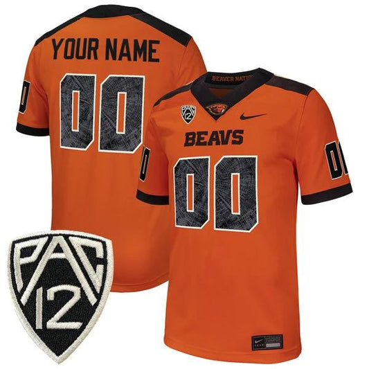 Custom Oregon State Beavers Jersey Name and Number College Football Orange Alternate – All Stitched by My Store