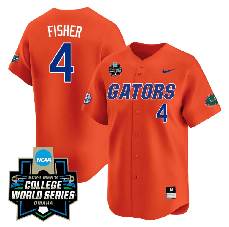Cade Jersey #4 Florida Gators 2024 College World Series Vapor Premier Limited NCAA Baseball Stitched Gators Orange by My Store