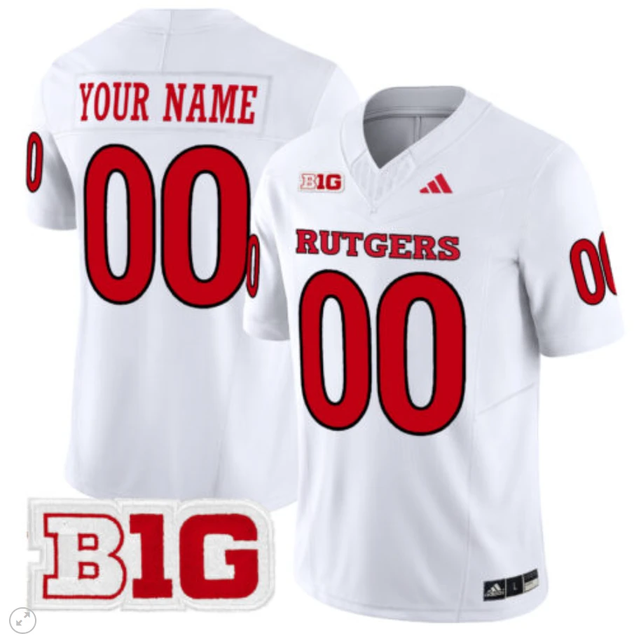 Custom Rutgers Scarlet Knights Jersey Name and Number Vapor Limited Football White by My Store