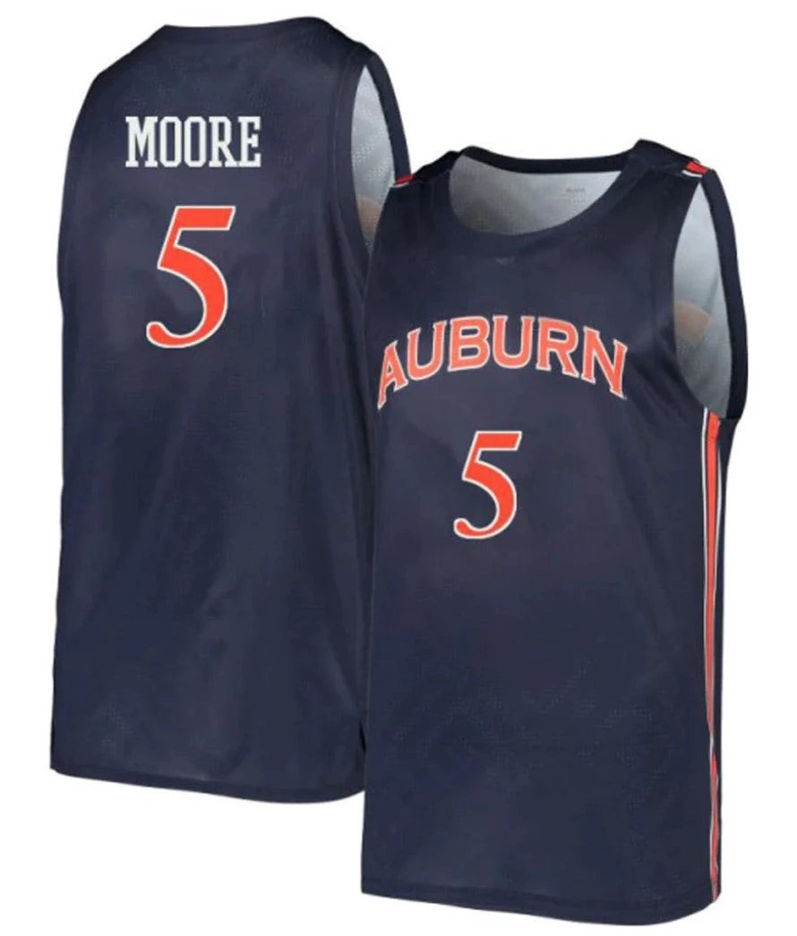 Chris Moore Jersey Auburn Tigers College Basketball #5 by My store basketball