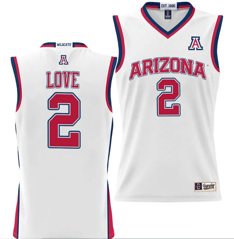 Caleb Love Jersey #2 Arizona Wildcats NIL College Basketball Lightweight White by My store basketball