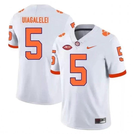 Clemson Tigers #5 D.J. Uiagalelei NCAA College Football Jersey White by My Store