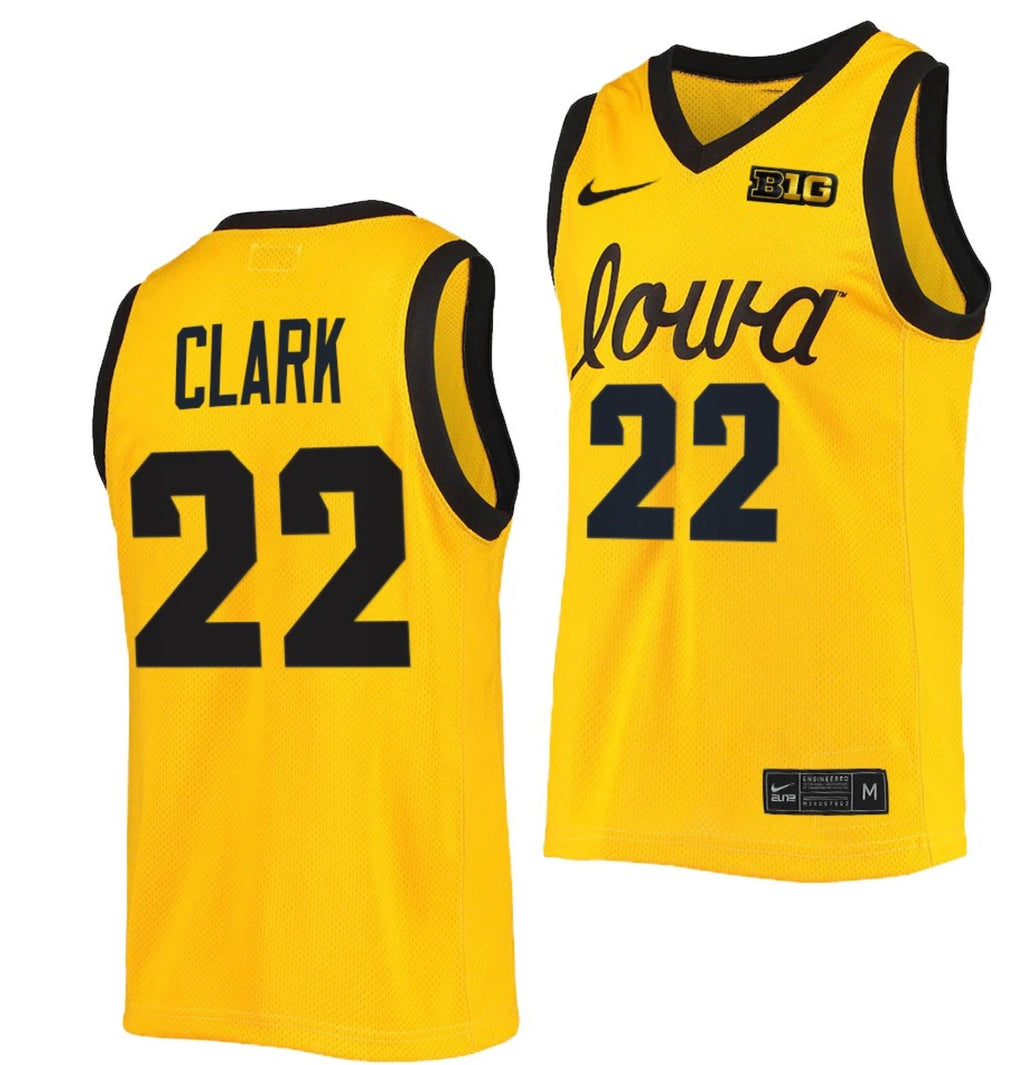 Caitlin Clark Jersey #22 Iowa Hawkeyes B1G Tournament Championship Gold 2022 by My store basketball