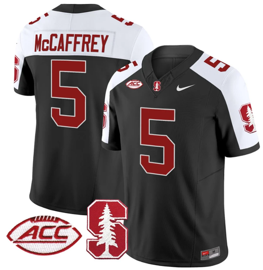 Christian McCaffrey Jersey #5 Stanford Cardinal Vapor Limited College Football Stitched Black Alternate by My Store