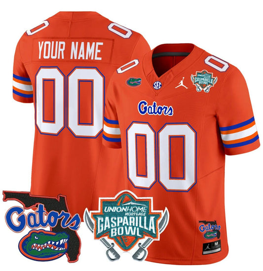 Custom Florida Gators Jersey 2025 Gasparilla Bowl Patch Football Orange by My Store