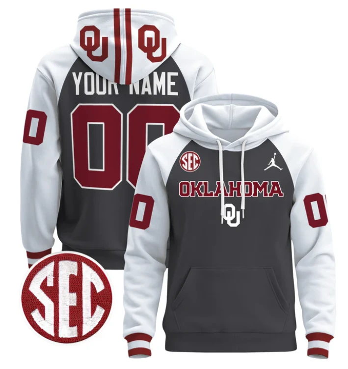 Custom Oklahoma Sooners Hoodie Name, Number 2024 Pullover V3 by Hoodie Pullover