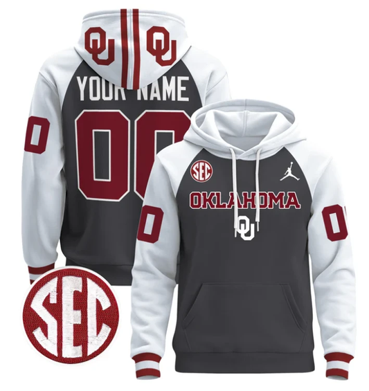 Custom Oklahoma Sooners Hoodie Name, Number 2024 Pullover V3 by Hoodie Pullover
