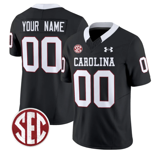 Custom South Carolina Gamecocks Jersey Name and Number Football 1980 Throwback Vapor Limited Black by My Store