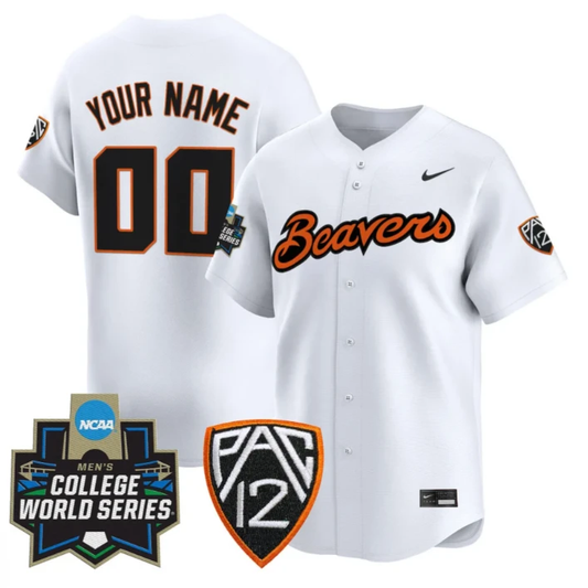 Custom Oregon State Beavers Jersey 2025 World Series Stitched White by My Store