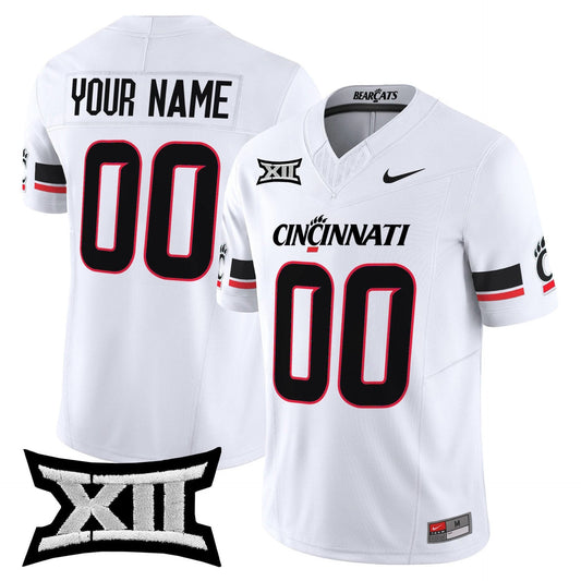 Custom Cincinnati Bearcats Jersey Name, Number 2025 Vapor Limited Stitched White by My Store