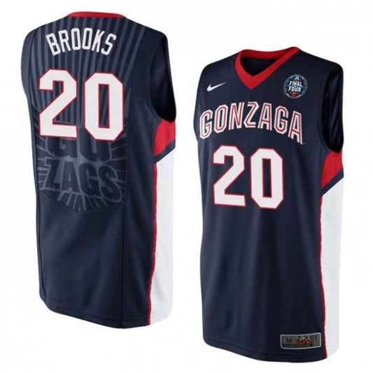 Colby Brooks Jersey Gonzaga Bulldogs College Basketball Navy #20 by My store basketball