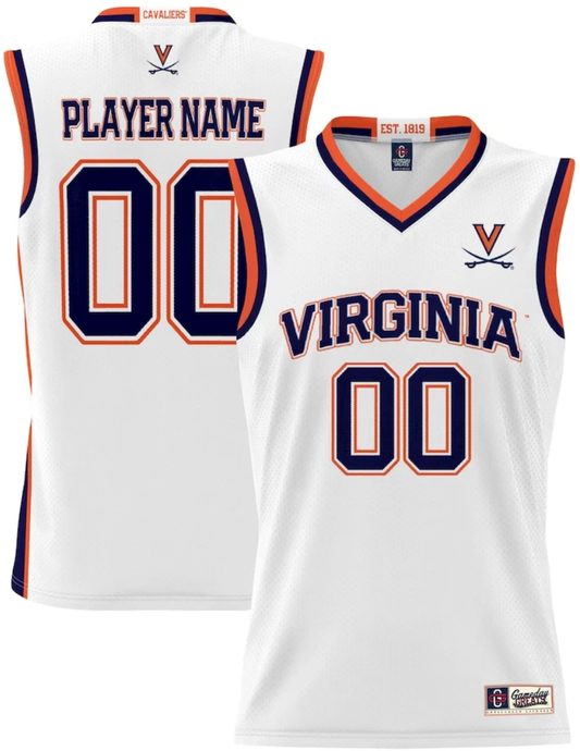 Custom Virginia Cavaliers Jersey Name and Number GameDay Greats Basketball Lightweight White by My store basketball