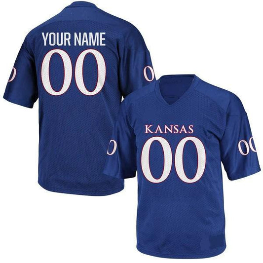 Custom Kansas Jayhawks Jersey Name and Number NCAA College Football by My Store