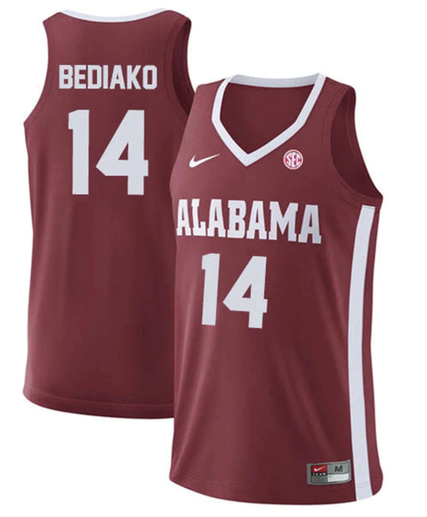 Charles Bediako Jersey Alabama Crimson Tide College Basketball Replica Crimson #14 by My store basketball