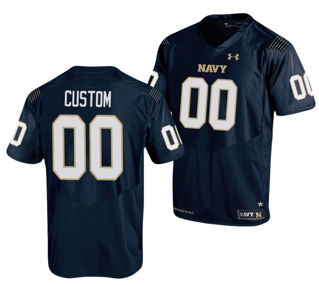 Custom Navy Midshipmen Jersey Name and Number NCAA College Football Replica Navy by My Store