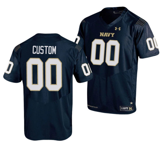 Custom Navy Midshipmen Jersey Name and Number NCAA College Football Replica Navy by My Store