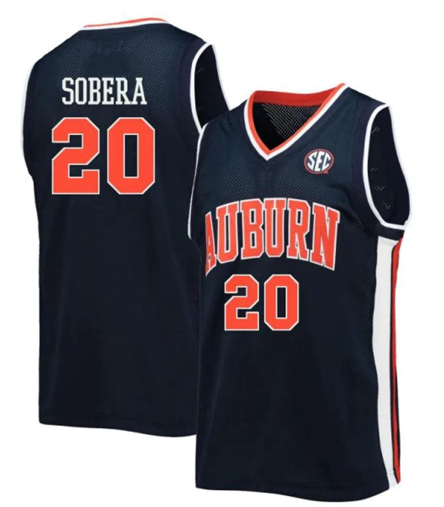 Carter Sobera Jersey Auburn Tigers College Basketball #20 by My store basketball