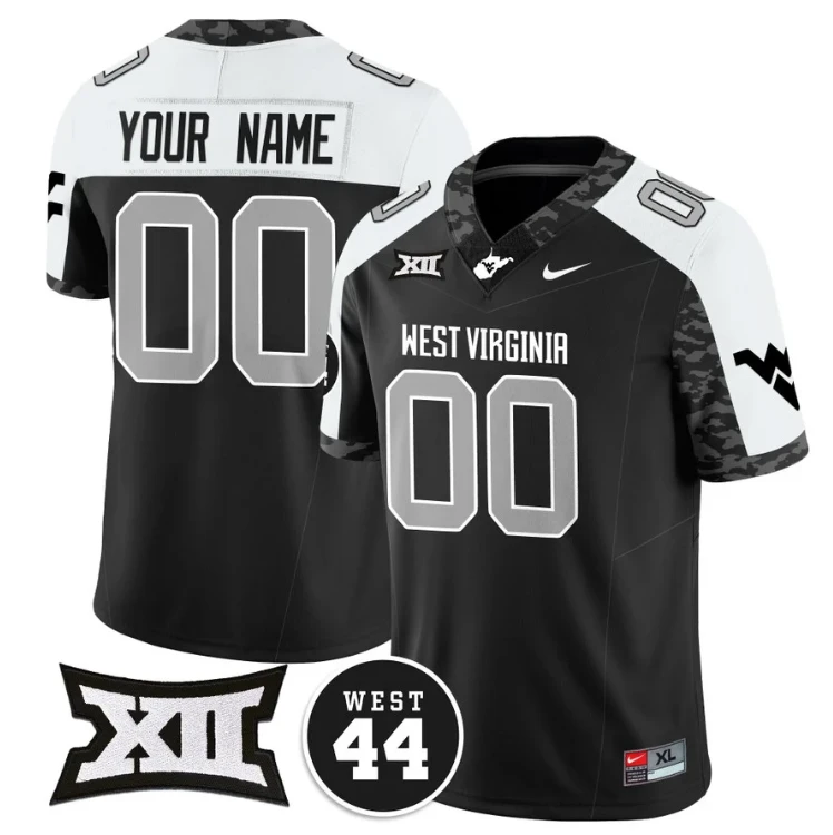 Custom West Virginia Mountaineers Jersey Name and Number 2024 Vapor Limited Football Honor Jerry West Stitched Coal by My Store
