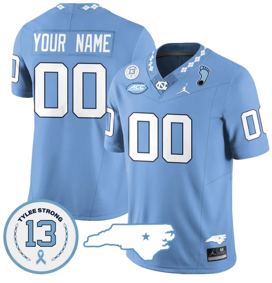 Custom North Carolina Tar Heels Jersey Name and Number Vapor College Football Stitched Blue by My Store