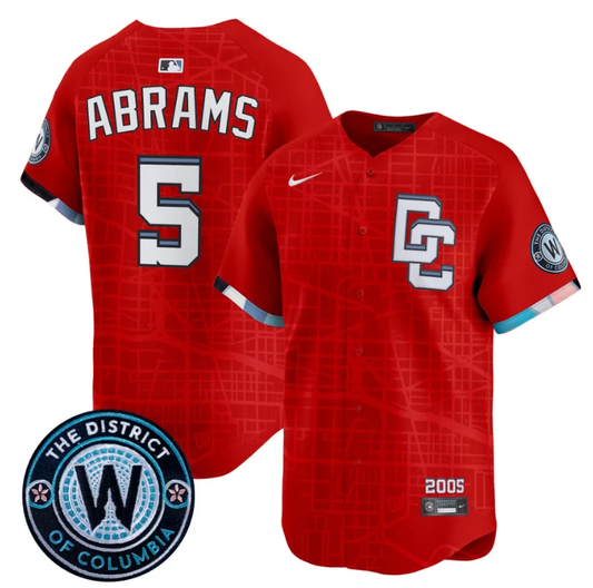 CJ Abrams Jersey #5 Washington Nationals 2025 City Connect Vapor Premier Limited Stitched Red by My Store