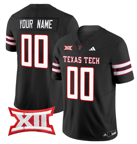 Custom Texas Tech Red Raiders Jersey Name and Number Vapor Limited Football Black by My Store