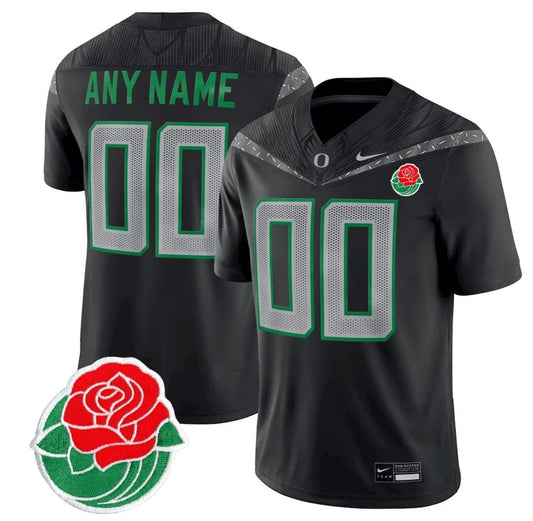 Custom Oregon Ducks Jersey Rose Bowl Patch Vapor Football Stitched Black by My Store