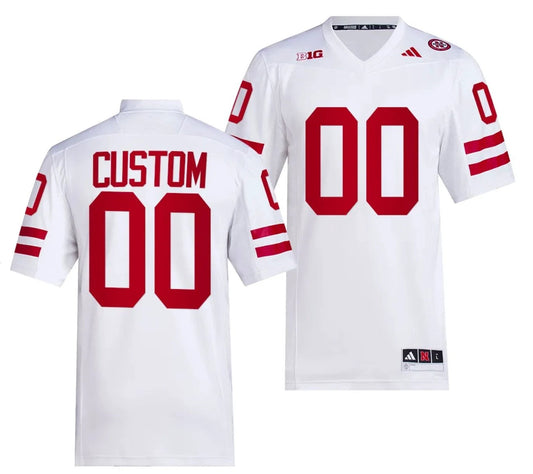 Custom Nebraska Cornhuskers Jersey Name and Number Premier White College Football 2023 by My Store